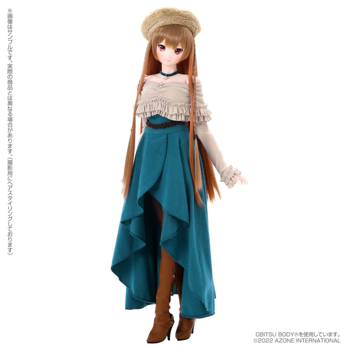 Azone International Narcissenoir X Iris Collect Rino Figurine de vacances d'hiver Blue Delphinium Ver. 1/3 Collecteur de têtes en vinyle souple Japon