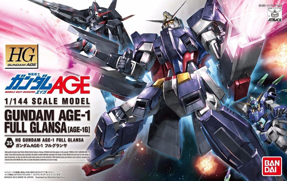 Bandai 1/144 Hg 35 Age-1g Gundam Age-1 Full Glansa Plastic Model Kit Japan