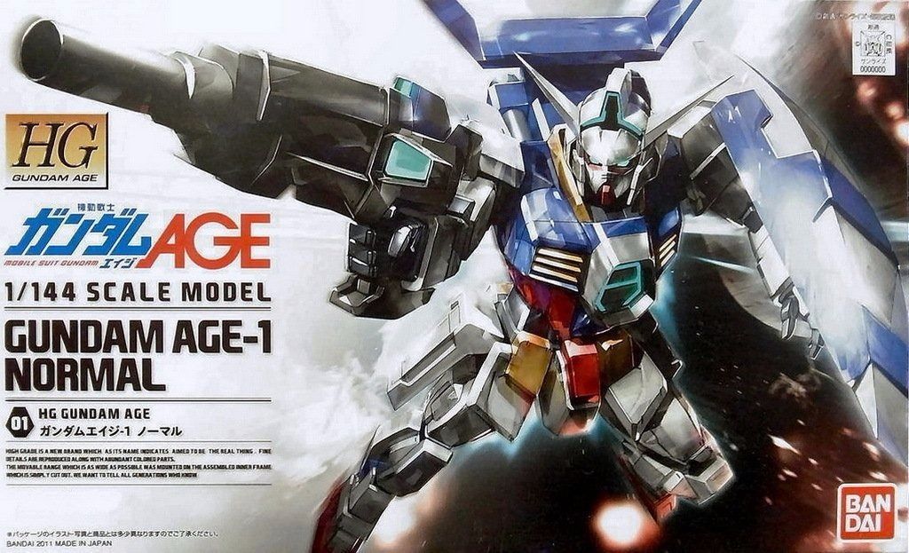 Bandai 1/144 Hg Age 01 Gundam Age-1 Normal Plastic Model Kit