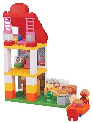 Bandai Block Labo Anpanman Big Bread Factory And A Nice House Block Bucket