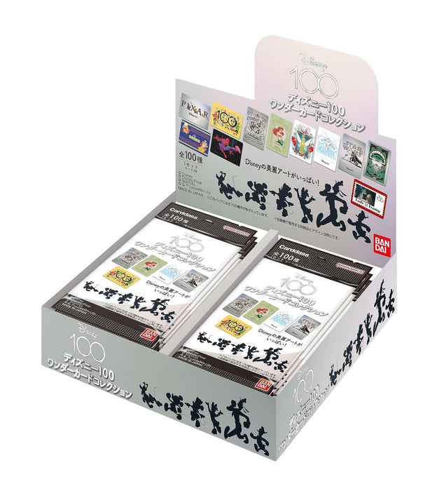Bandai Disney 100 Wonder Card Collection Box 20 Packs Japan