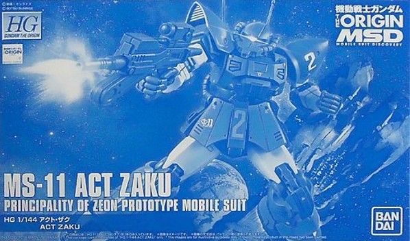 Bandai Hg 1/144 Ms-11 Act Zaku Plastic Model Kit Gundam The Origin Msv - Japan Figure