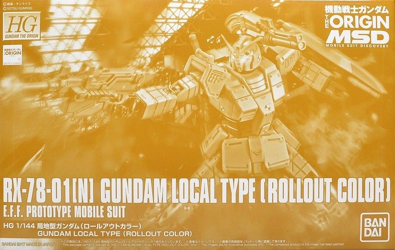 Bandai Hg 1/144 Rx-78-01n Gundam Local Type Rollout Color Model Kit Gundam - Japan Figure