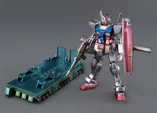 Bandai Hg 1/144 Rx-78-2 Gundam Ver G30th &amp; Kit de modèle en plastique pour camion remorque