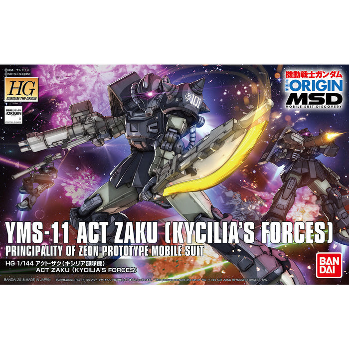 Bandai Hg 1/144 Yms-11 Act Zaku Kycilia's Forces Model Kit Gundam The Origin - Japan Figure