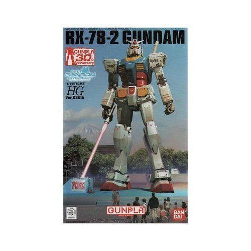 Bandai Hg 1/144 Rx-78-2 Gundam Ver G30th Kit de modèle de projet Gundam de qualité réelle
