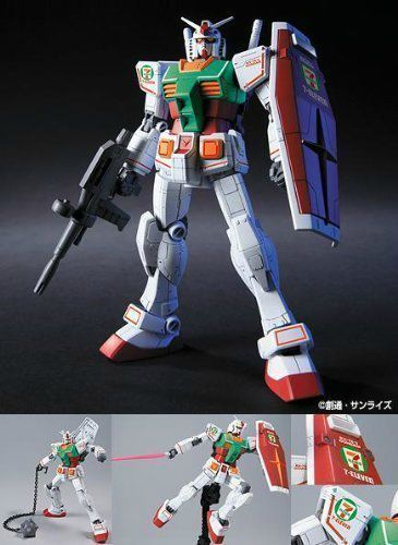 Bandai Hg 1/144 Rx-78-2 Gundam Ver G30th Seven Eleven Color Plastic Model Kit