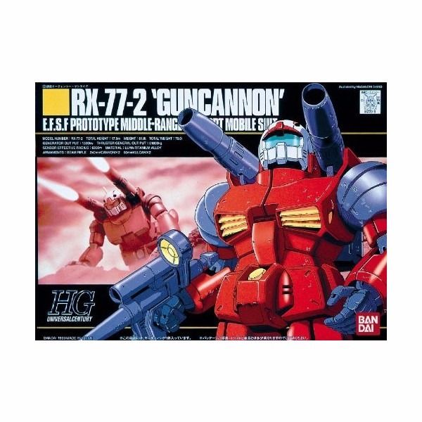 Bandai Hguc 001 1/144 Rx-77-2 Guncannon Plastic Model Kit Mobile Suit Gundam - Japan Figure