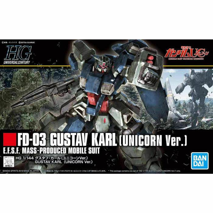 Bandai Hguc 1/144 Fd-03 Gustav Karl Unicorn Ver. Plastic Model Kit Gundam Uc - Japan Figure