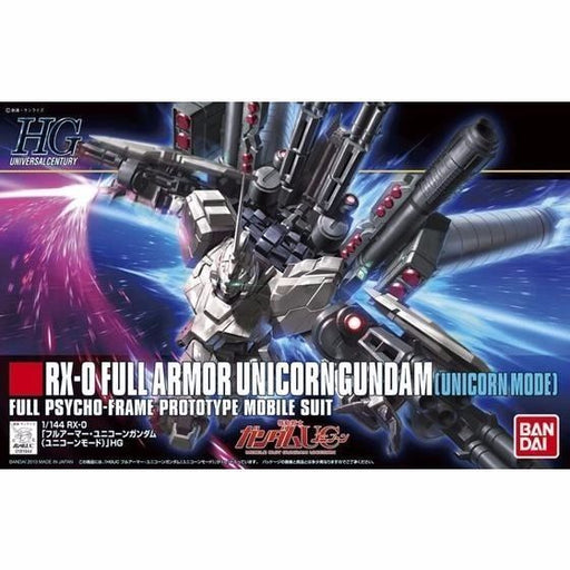 Bandai Hguc 1/144 Full Armor Unicorn Gundam Unicorn Mode Model Kit Bandai Japan - Japan Figure
