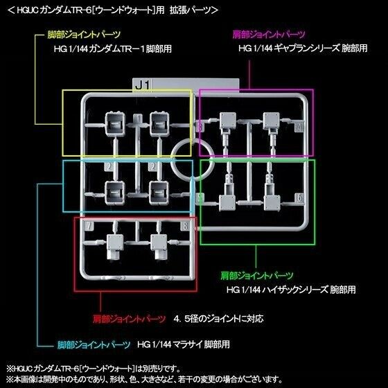 Bandai Hguc 1/144 Gundam Tr-1 Hazel Pièces personnalisées et d'extension pour kit de modèle Tr-6