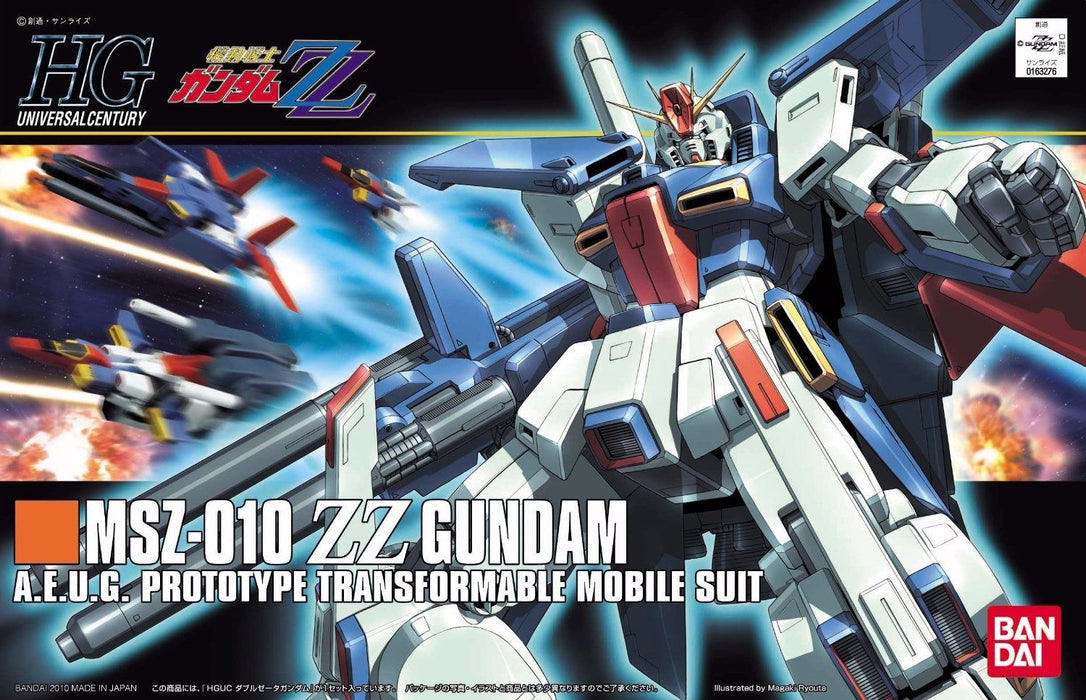 Bandai Hguc 1/144 Msz-010 Zz Gundam Plastic Model Kit Mobile Suit Zz Gundam - Japan Figure
