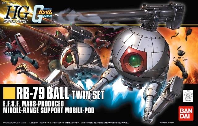Bandai Hguc 1/144 Rb-79 Ball Twin Set Plastic Model Kit Mobile Suit Gundam Japan - Japan Figure