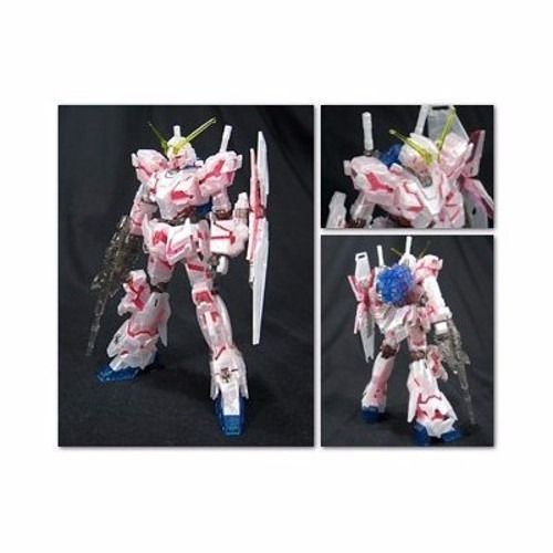 Bandai Hguc 1/144 Rx-0 Licorne Gundam Destroy Mode Nt-d Peal Kit de modèle transparent
