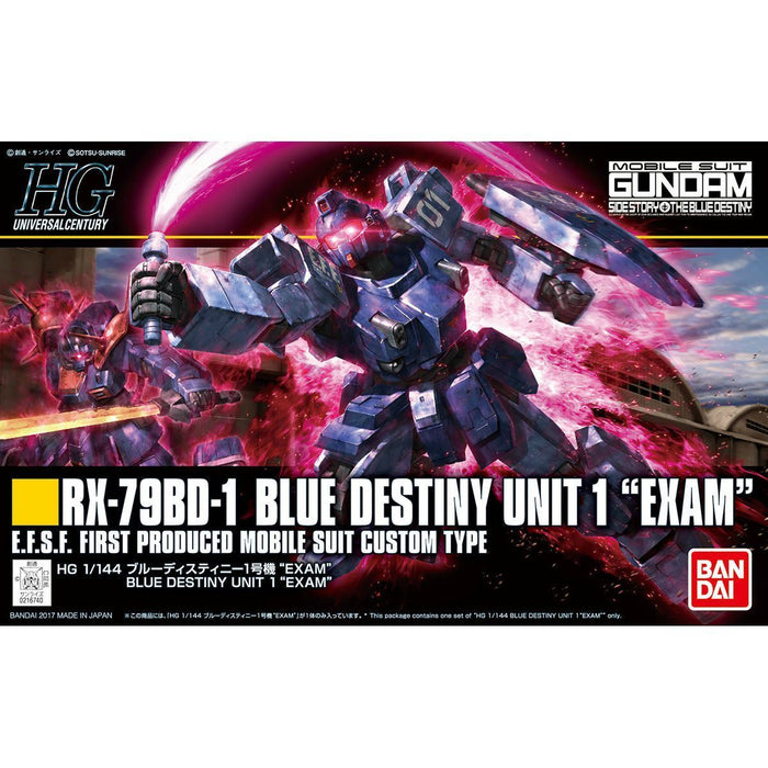 Bandai Hguc 1/144 Rx-79bd-1 Blue Destiny Unit 1 Exam Model Kit Gundam Japan - Japan Figure