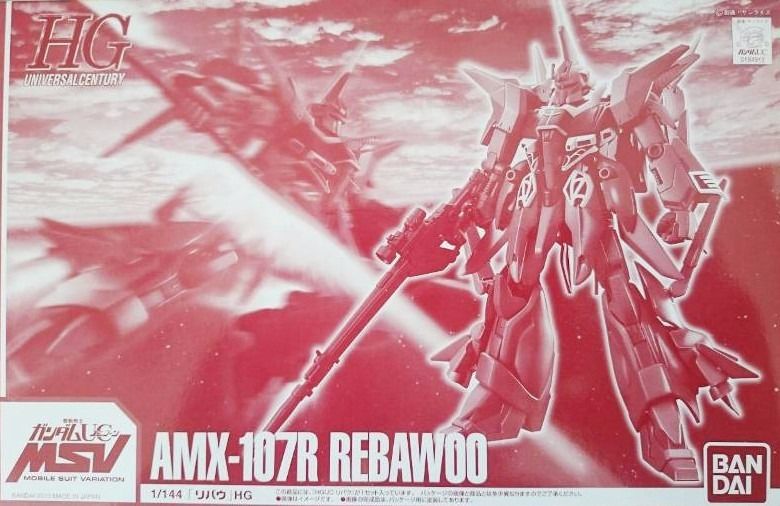 Bandai Hguc 1/144 Amx-107r Rebawoo Plastic Model Kit Gundam Uc Msv