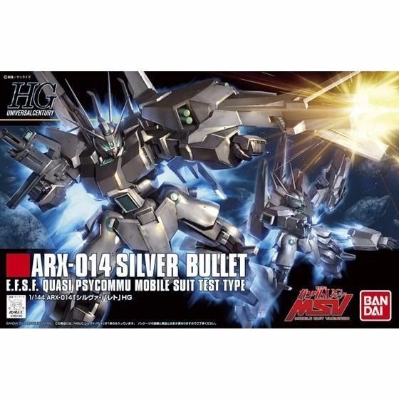 Bandai Hguc 1/144 Arx-014 Silver Bullet Plastic Model Kit Mobile Suit Gundam Uc