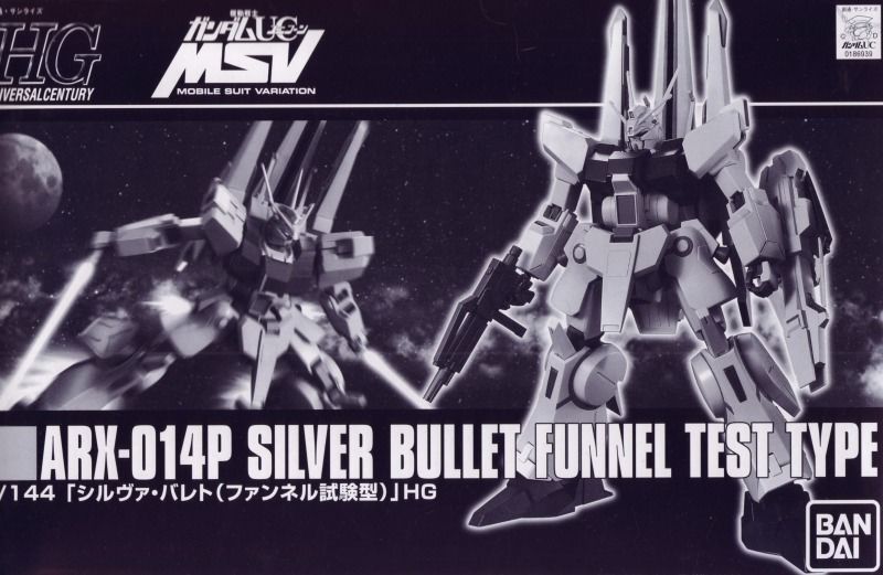 Bandai Hguc 1/144 Arx-014p Silver Bullet Funnel Test Type Model Kit Japan