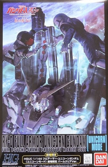 Bandai Hguc 1/144 Armure Complète Licorne Gundam Licorne Mode Perle Clair Modèle Kit