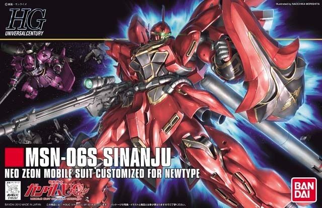 Bandai Hguc 1/144 Msn-06s Sinanju Plastic Model Kit Mobile Suit Gundam Uc Japan