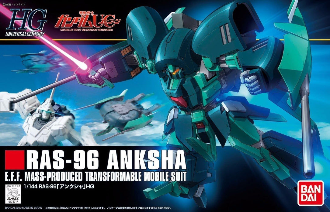 Bandai Hguc 1/144 Ras-96 Anksha Plastic Model Kit Mobile Suit Gundam Uc Japan