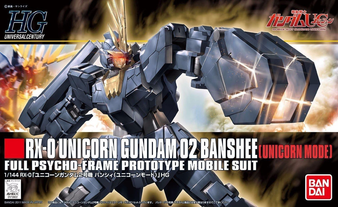 Bandai Hguc 1/144 Rx-0 Licorne Gundam 02 Banshee Licorne Mode Kit de modèle en plastique