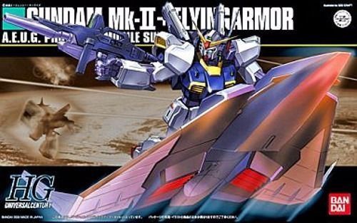 Bandai Hguc 1/144 Rx-178 Gundam Mk-ii + Kit de modèle en plastique d'armure volante Z Gundam