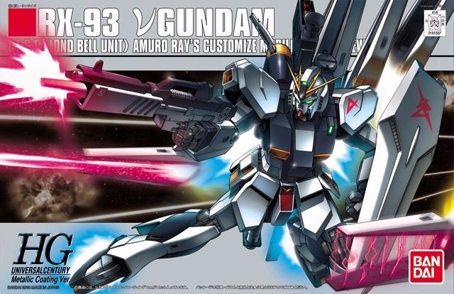 Bandai Hguc 1/144 Rx-93 Nu Gundam Metallic Coating Ver Plastic Model Kit Japan