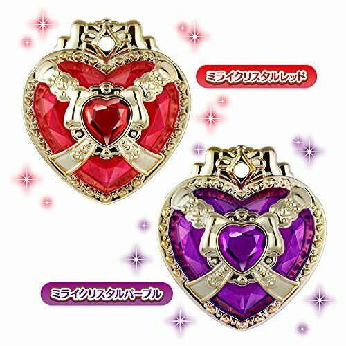 Bandai Hugtto! Precure Cure Masheri &amp; Cure Amur Make-up Mirai Crystal Set