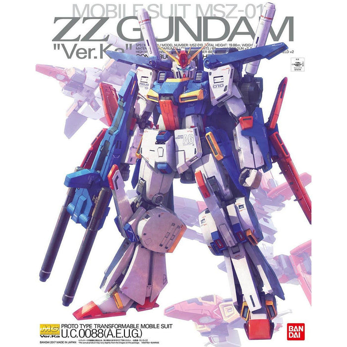 Bandai Mg 1/100 Msz-010 Zz Gundam Ver Ka Model Kit - Japan Figure