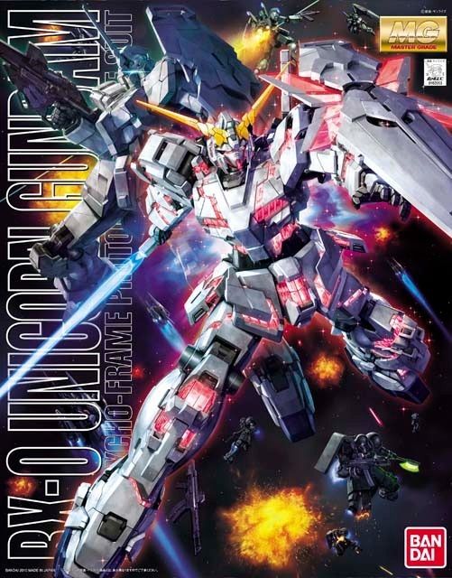Bandai Mg 1/100 Rx-0 Unicorn Gundam Plastic Model Kit Gundam Uc - Japan Figure