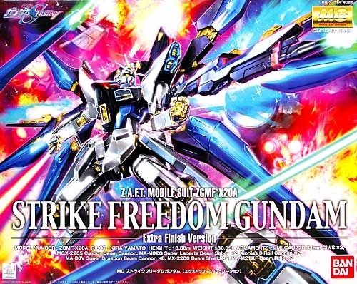 Bandai Mg 1/100 Zgmf-x20a Strike Freedom Gundam Extra Finish Ver Modèle Kit Japon
