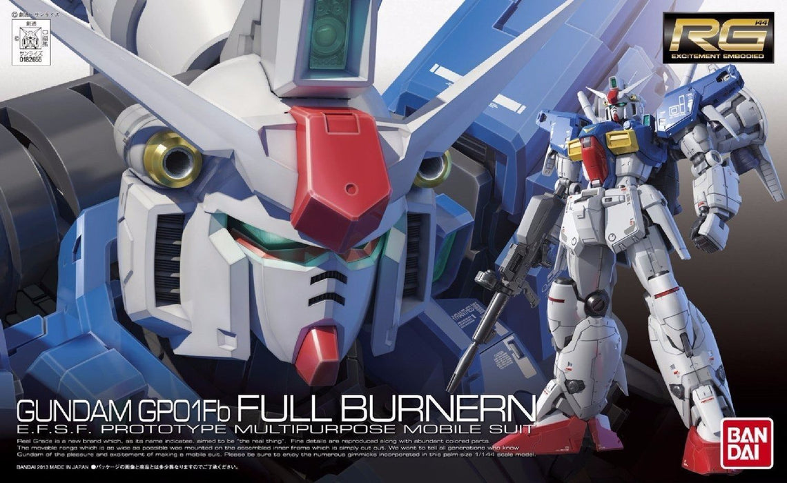 Bandai Rg 1/144 Gundam Gp01fb Full Burnern Model Kit Gundam 0083 - Japan Figure