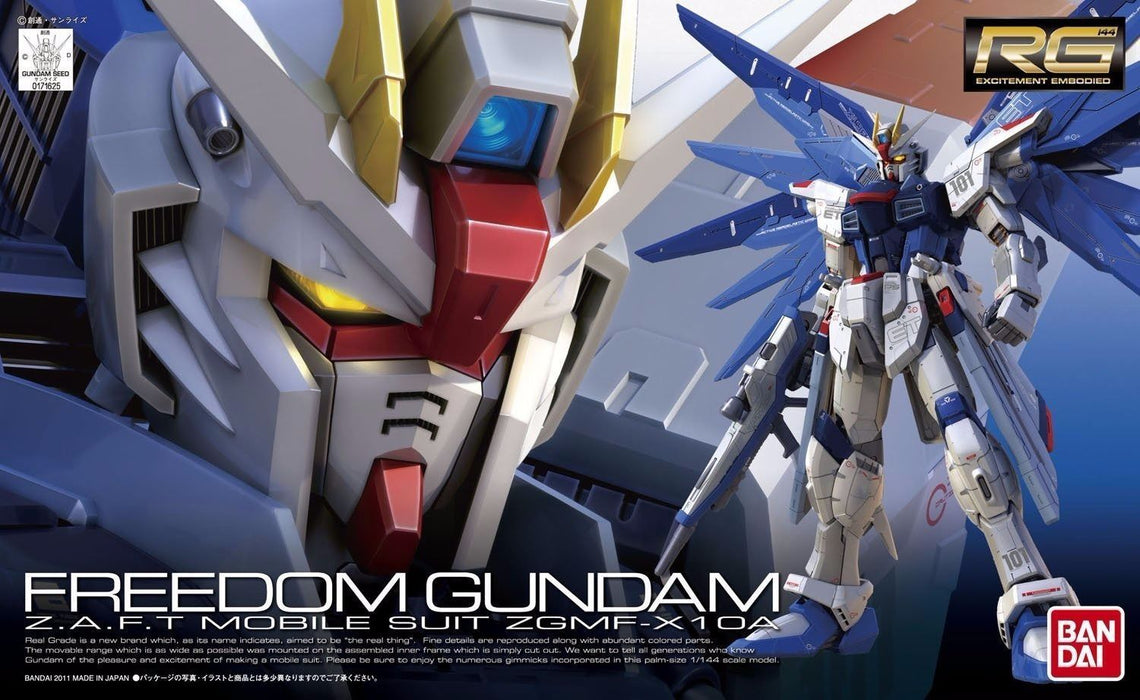 Bandai Rg 1/144 Zgmf-x10a Freedom Gundam Plastic Model Kit Gundam Seed Japan - Japan Figure