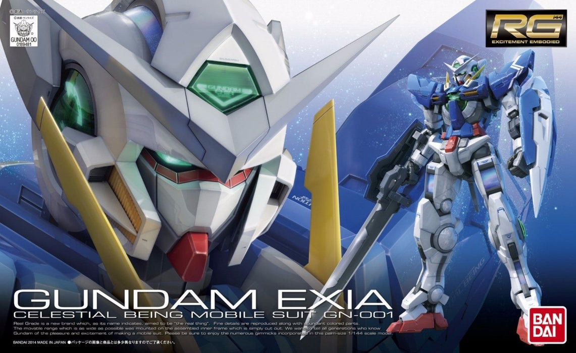 Bandai Rg 1/144 Gn-001 Gundam Exia Maquette Plastique Gundam 00