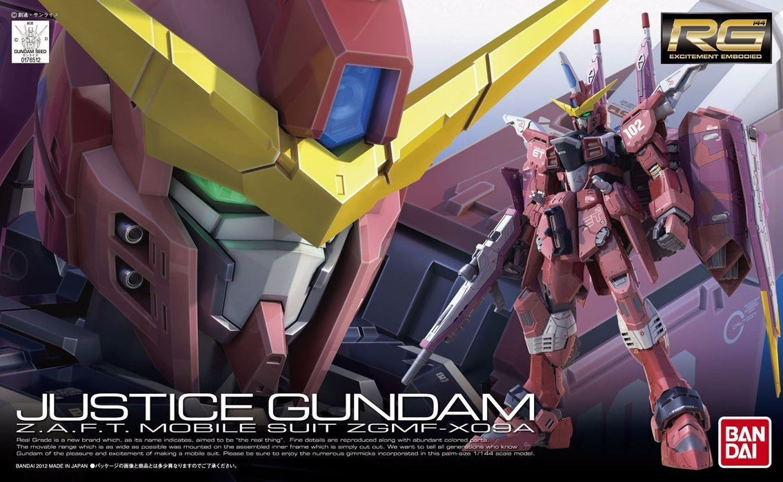 Bandai Rg 1/144 Zgmf-x09a Justice Gundam Model Kit Gundam Seed