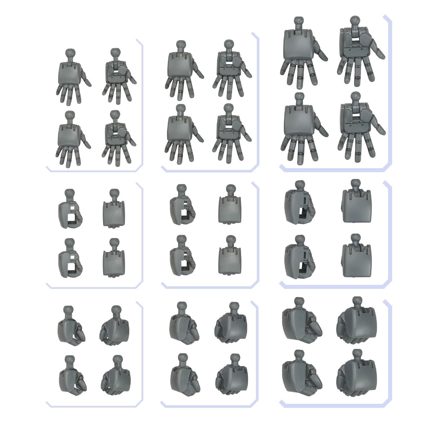 Bandai Spirits Gunpla 04 Round Build Hands - Color Coded Plastic Model Set