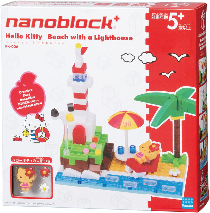 KAWADA Pk-006 Nanoblock Plus Sanrio Hello Kitty Beach mit Leuchtturm