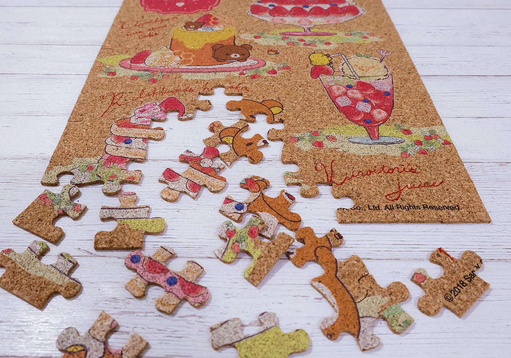BEVERLY Jigsaw Puzzle 108-826 Cork Jigsaw Puzzle Rilakkuma Strawberry Party 108 Pieces