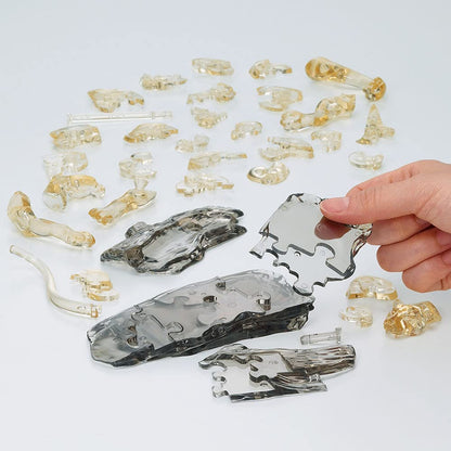 BEVERLY 50275 Crystal 3D Puzzle Leopard 39 Pieces- Japan Figure Store - #1 Bring To You The Best Japanese Goods