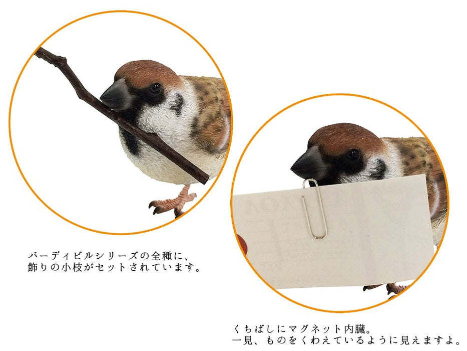 Magnet Kleiner Vogel 2374 Birdie Bill Sparrow Japanischer Vogel 3D-Modelle Heimdekoration