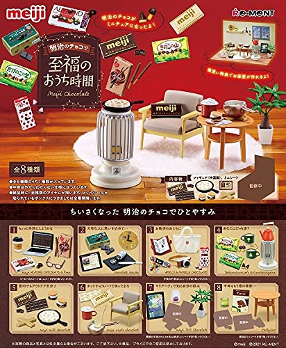 RE-MENT Meiji Chocolate Sweet Time Boîte de 8 pièces