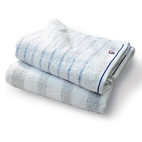 Bloom Imabari Towel Certified Natural Border Bath Towel Set Of 2 Pieces - Japan Figure
