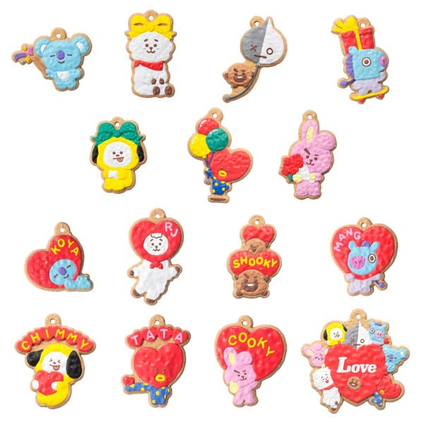BANDAI CANDY Bt21 Cookie Charm Mascot Vol.2 14Pcs Box Candy Toy