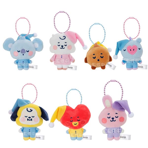 Bandai BT21 Fuwa Fuwa Mascot 3 Set Of 10 (Shokugan) BT21 Key Holders Made In Japan