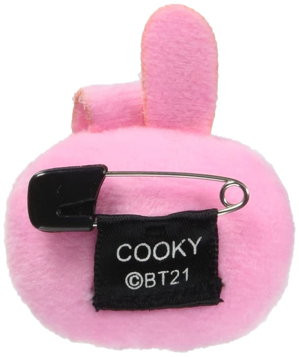 Sekiguchi BT21 Plush Badge - Cooky Soft Toy for Collectors