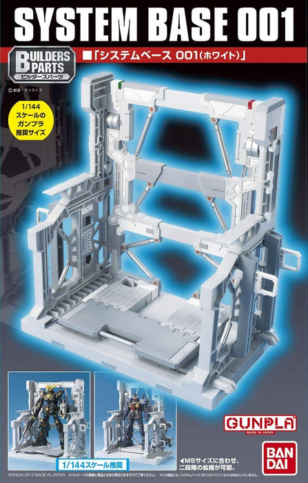 BANDAI Builders Parts Gundam System Base 001 Blanc 1/144 Kit d'échelle