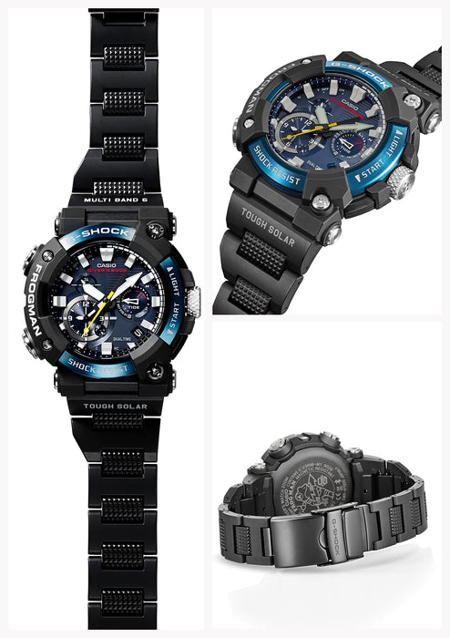 Casio G-Shock Men's Black Watch with Bluetooth Radio Solar Frogman Carbon Core Gwf-A1000C-1Ajf