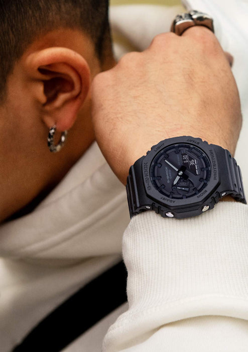 Casio G-Shock Men's Black Carbon Core Guard Watch GA-2100-1A1JF - Genuine Domestic Product