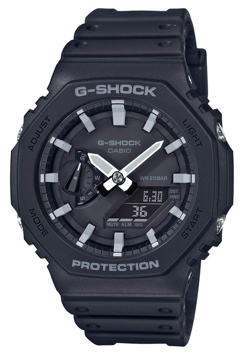 Casio G-Shock Herren-Armbanduhr, schwarz, mit Carbon-Kernschutz, GA-2100-1Ajf, Originalprodukt aus den USA